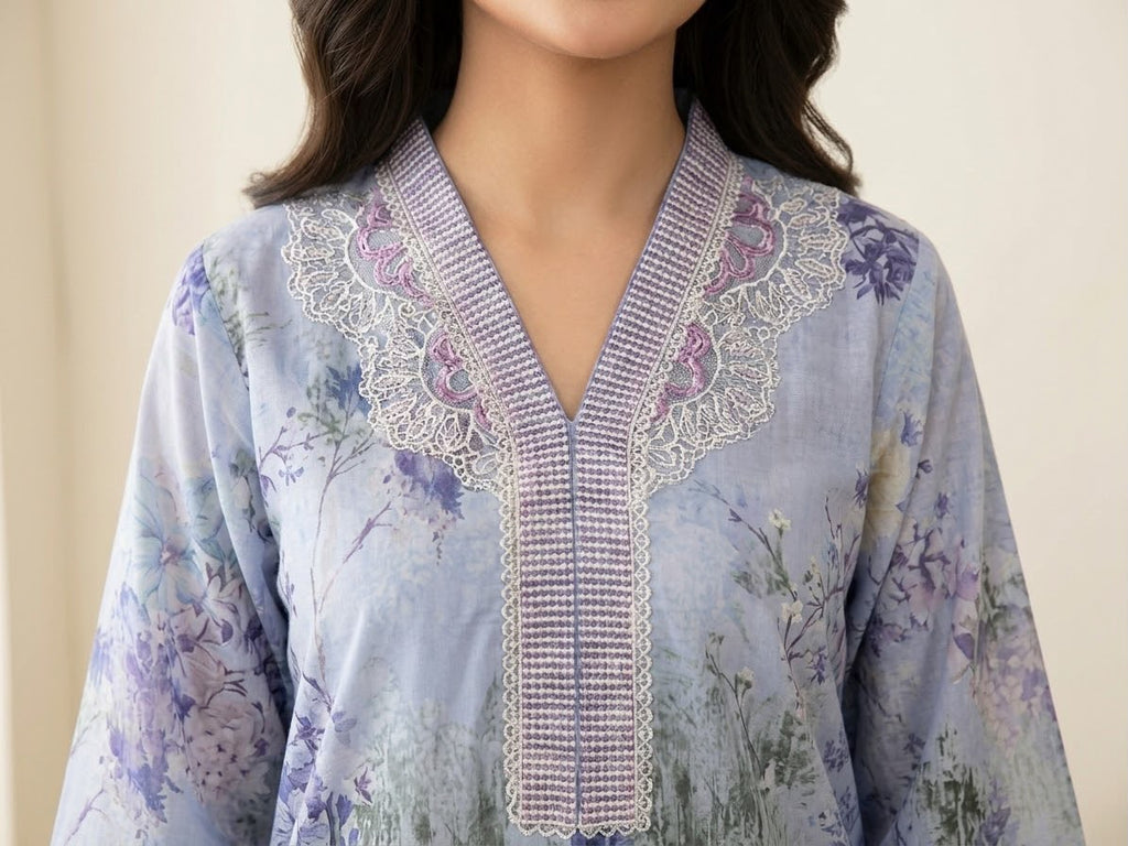 Lavender 3Piece Stitched
