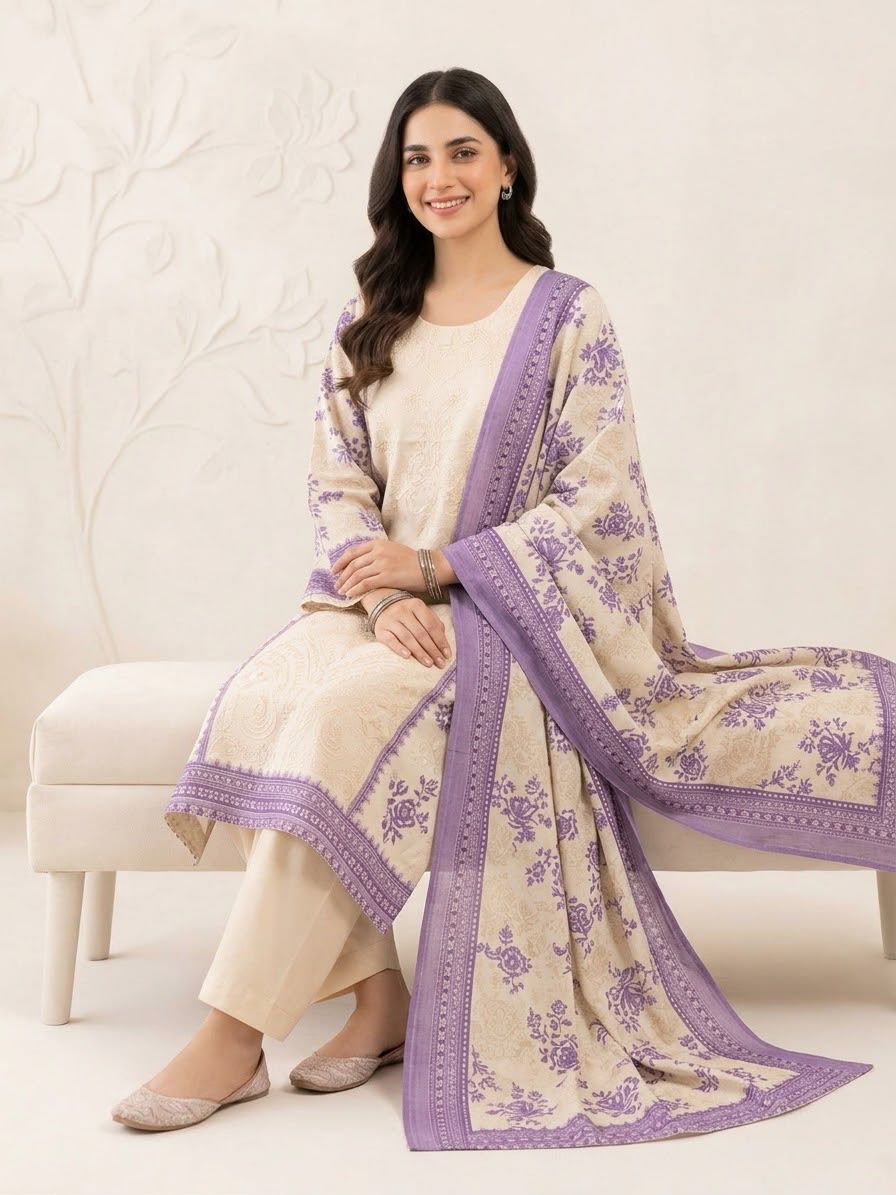 Printed Lawn Stitched 3Piece