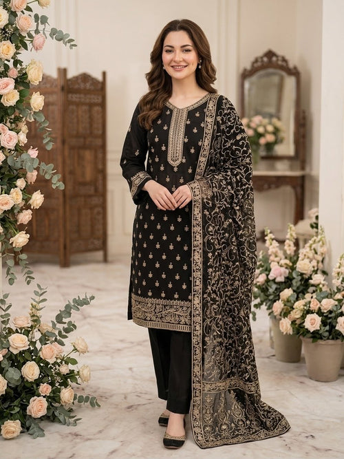 Black Gold Royal Stitched 3Piece