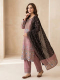Mauve Embroidered Stitched 3Piece