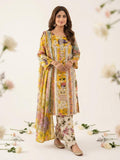 Yellow Floral Stitched 3Piece