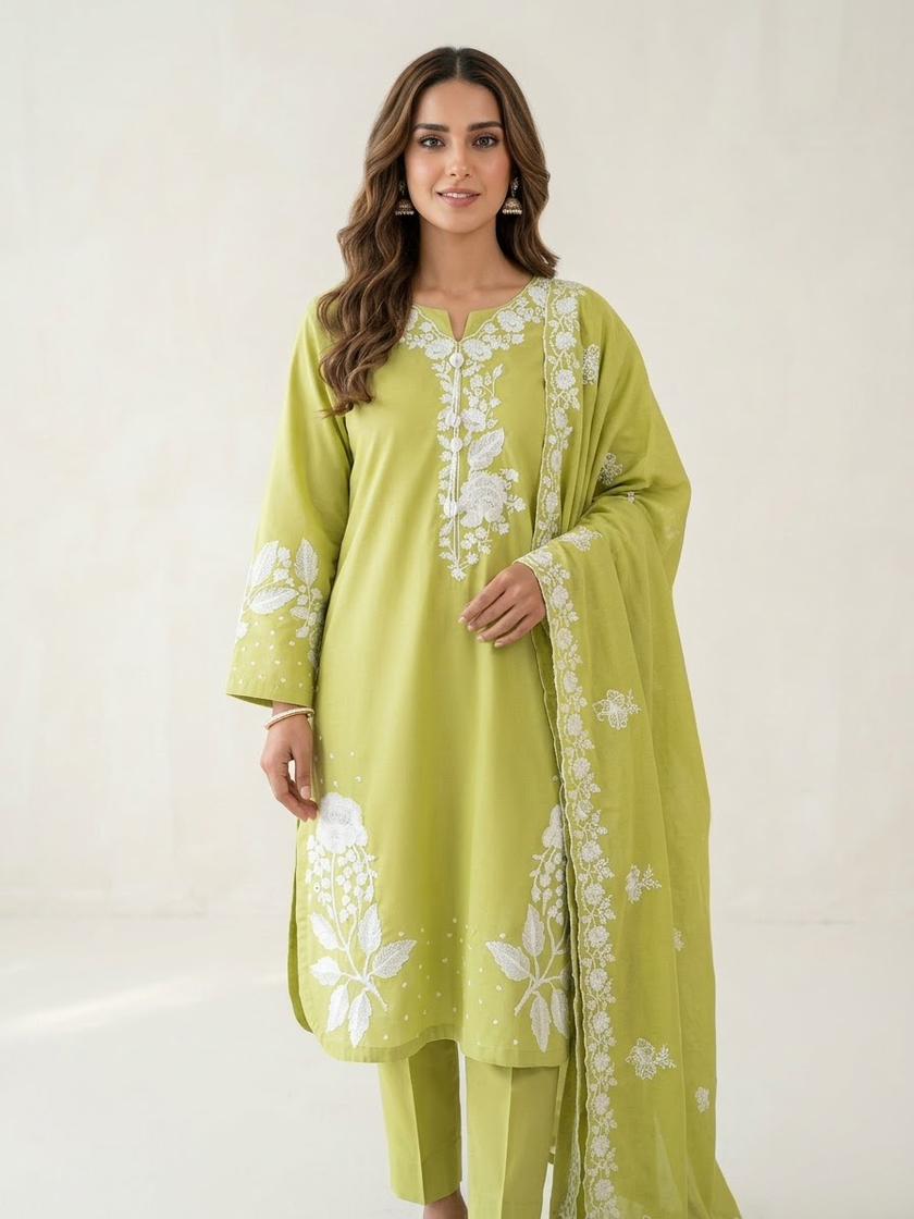 Pista Garden Stitched 3Piece